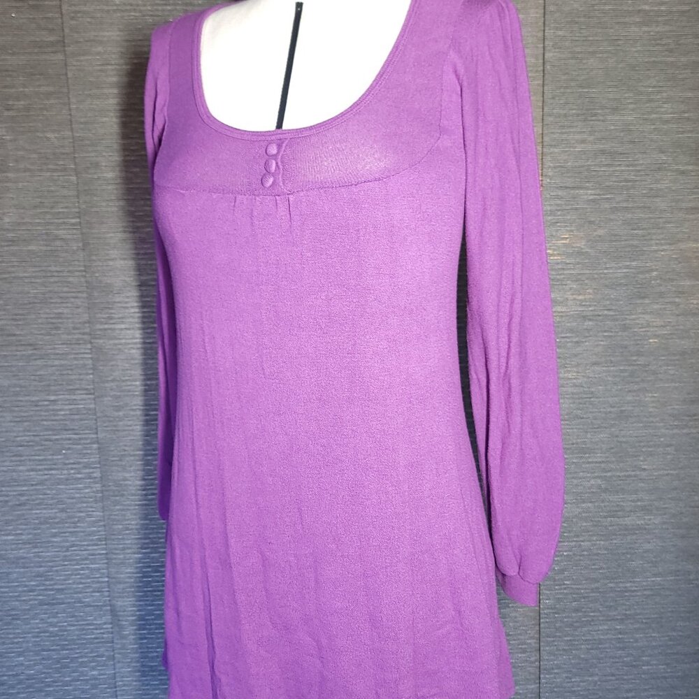 Vintage purple Long sleeve sweater dress